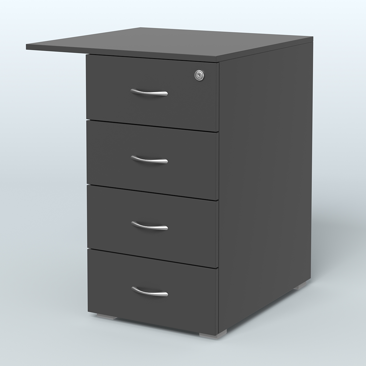 Брифинг-приставка с тумбой Прайм Черный