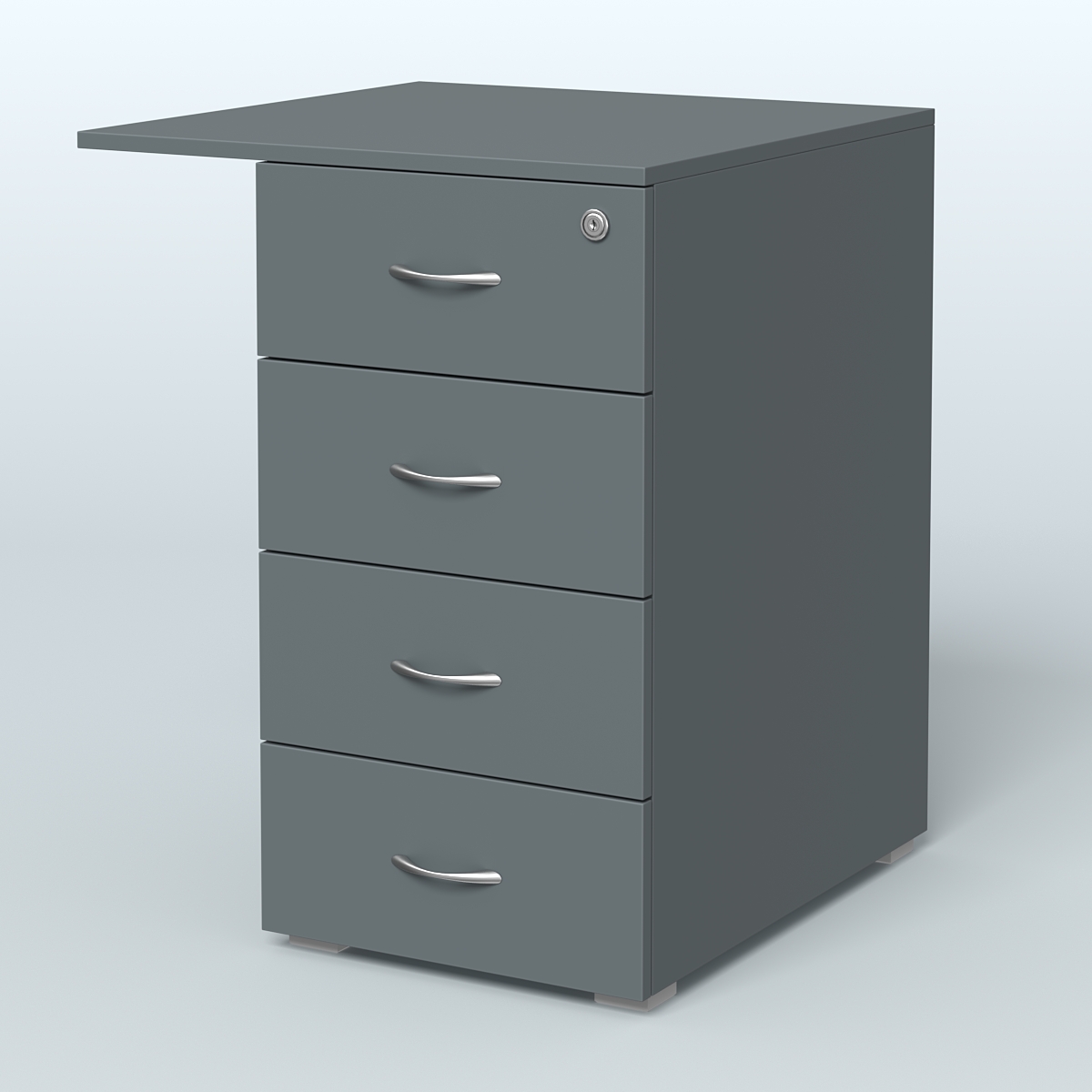 Брифинг-приставка с тумбой Прайм Темно-Серый