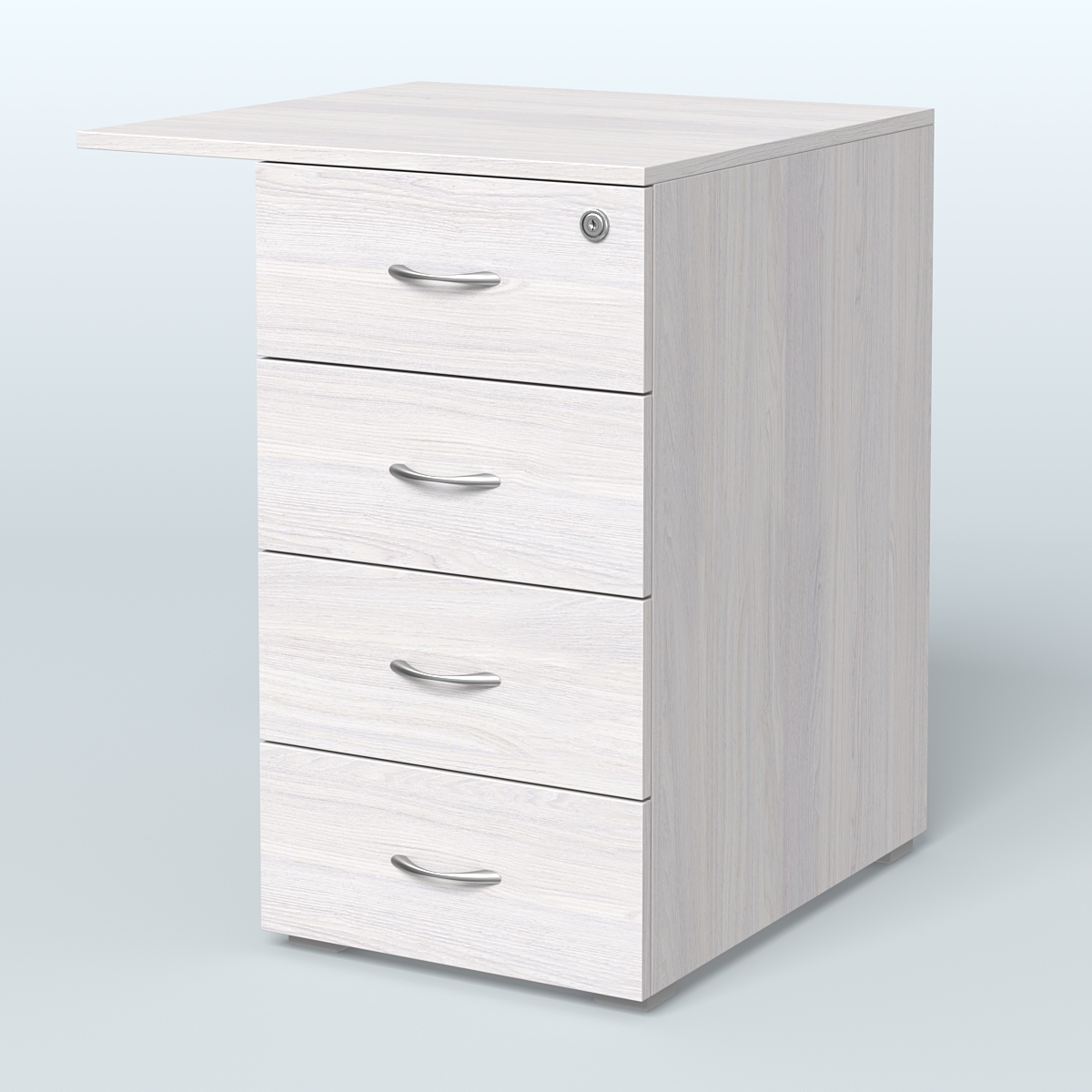 Брифинг-приставка с тумбой Прайм Ясень Анкор светлый