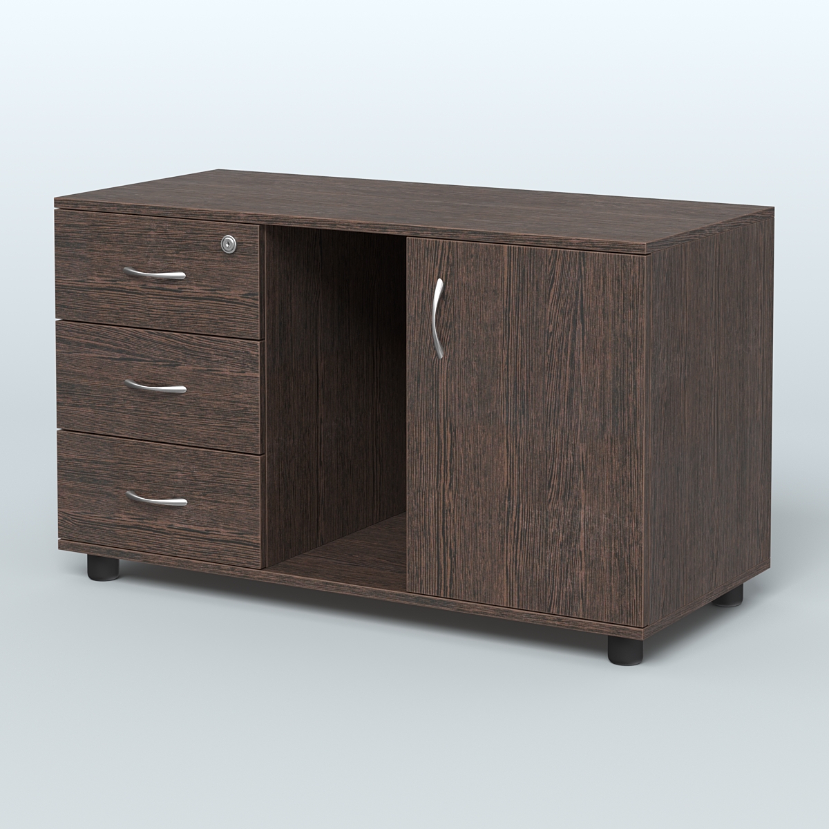 Тумба сервисная левая (на опорах) Камелот Дуб Венге