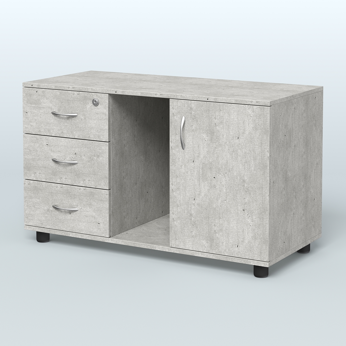 Тумба сервисная левая (на опорах) Камелот Метрополитан Грей