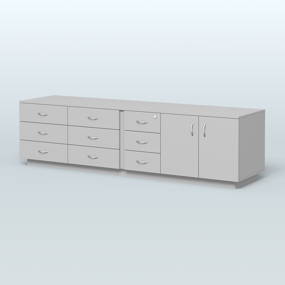 Тумба Феникс опорная приставная левая Серый