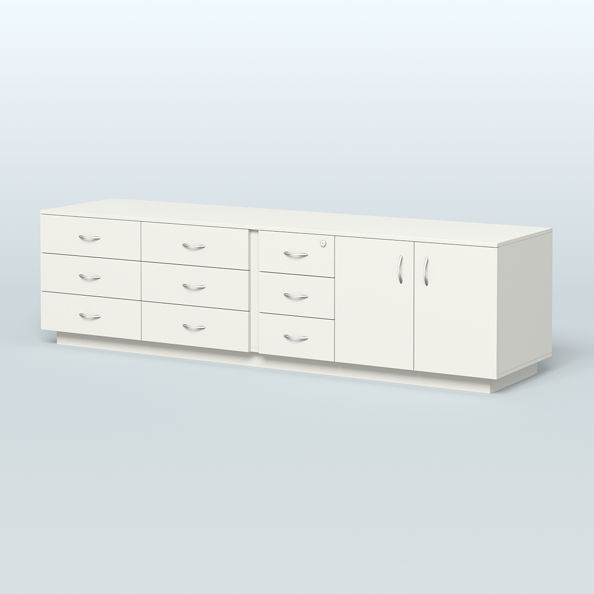 Тумба Феникс опорная приставная левая Белый