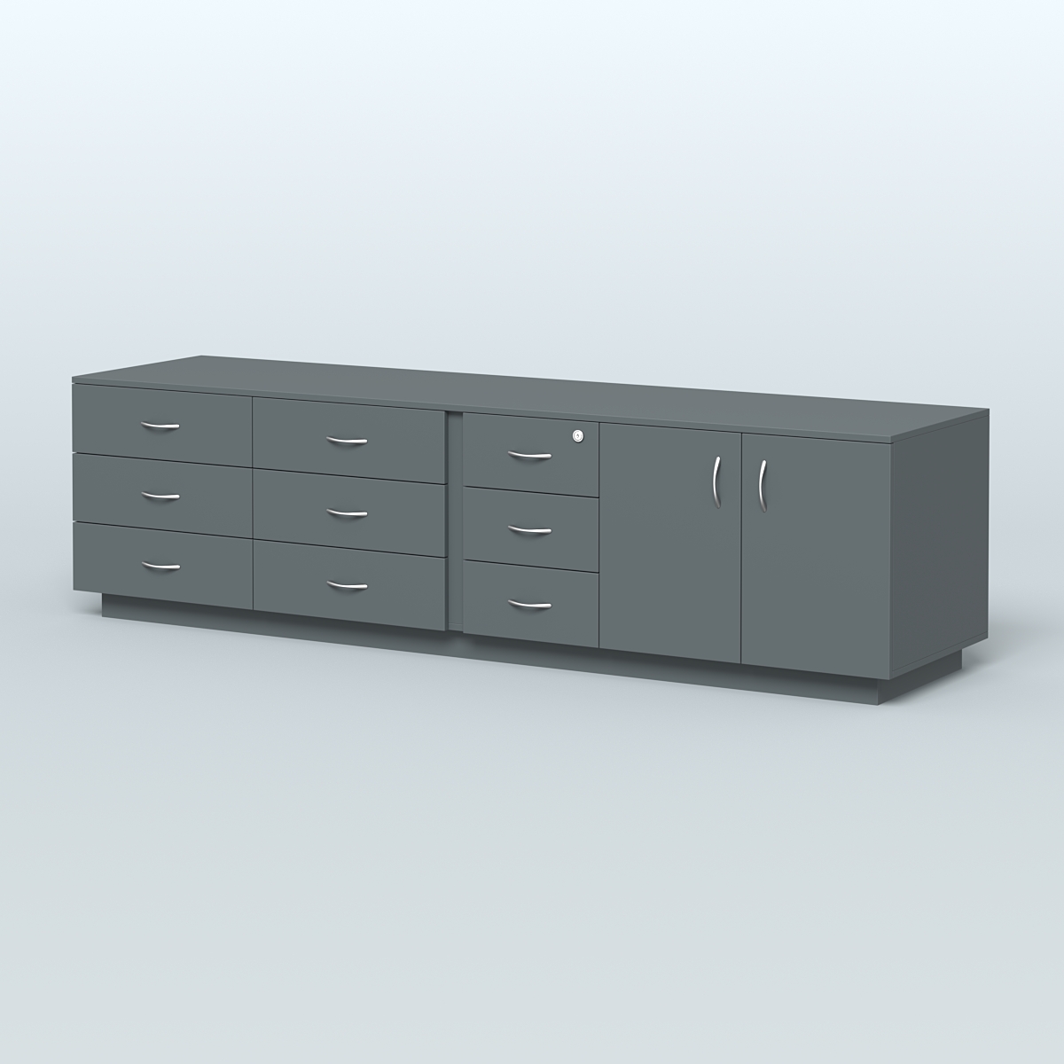 Тумба Феникс опорная приставная левая Темно-Серый