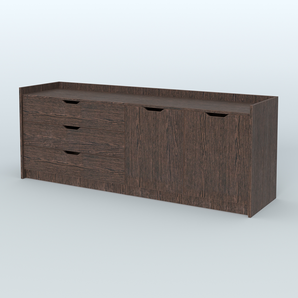 Тумба двусоставная с ящиками Венди №4 Дуб Венге