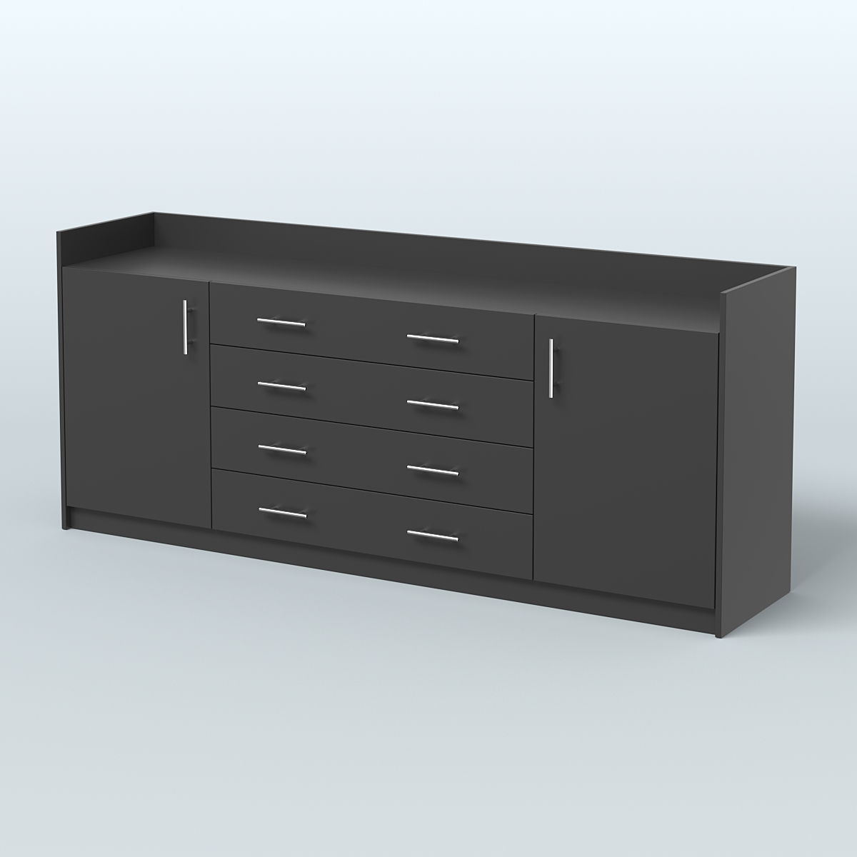 Тумба трехсоставная с ящиками Венди Черный