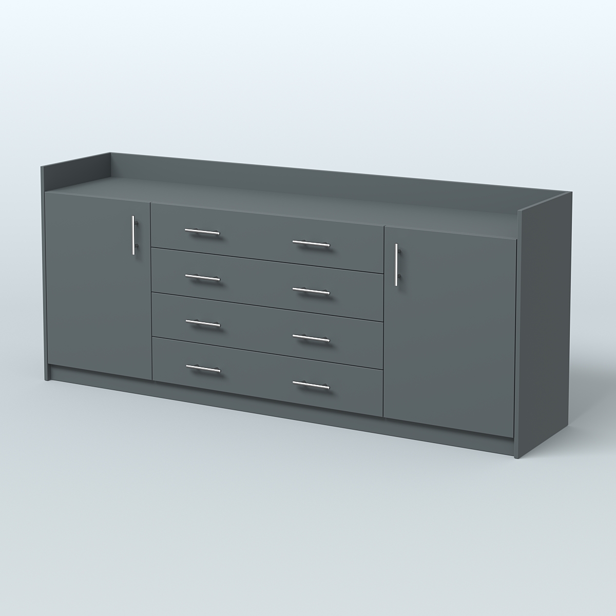 Тумба трехсоставная с ящиками Венди Темно-Серый