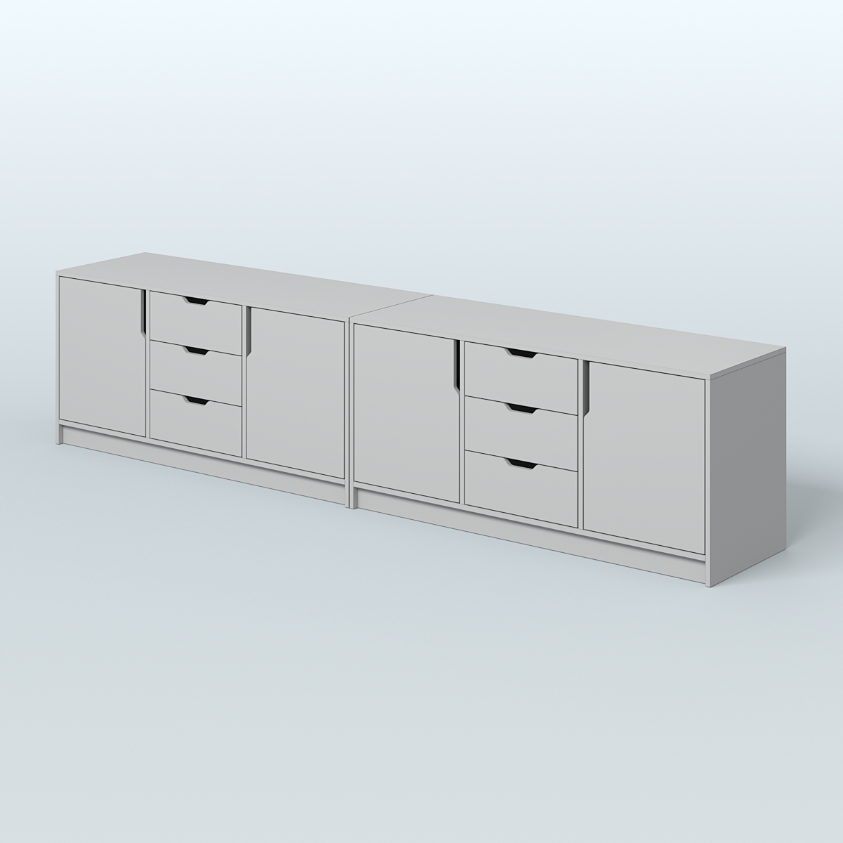 Тумба Модесто, комплект Серый