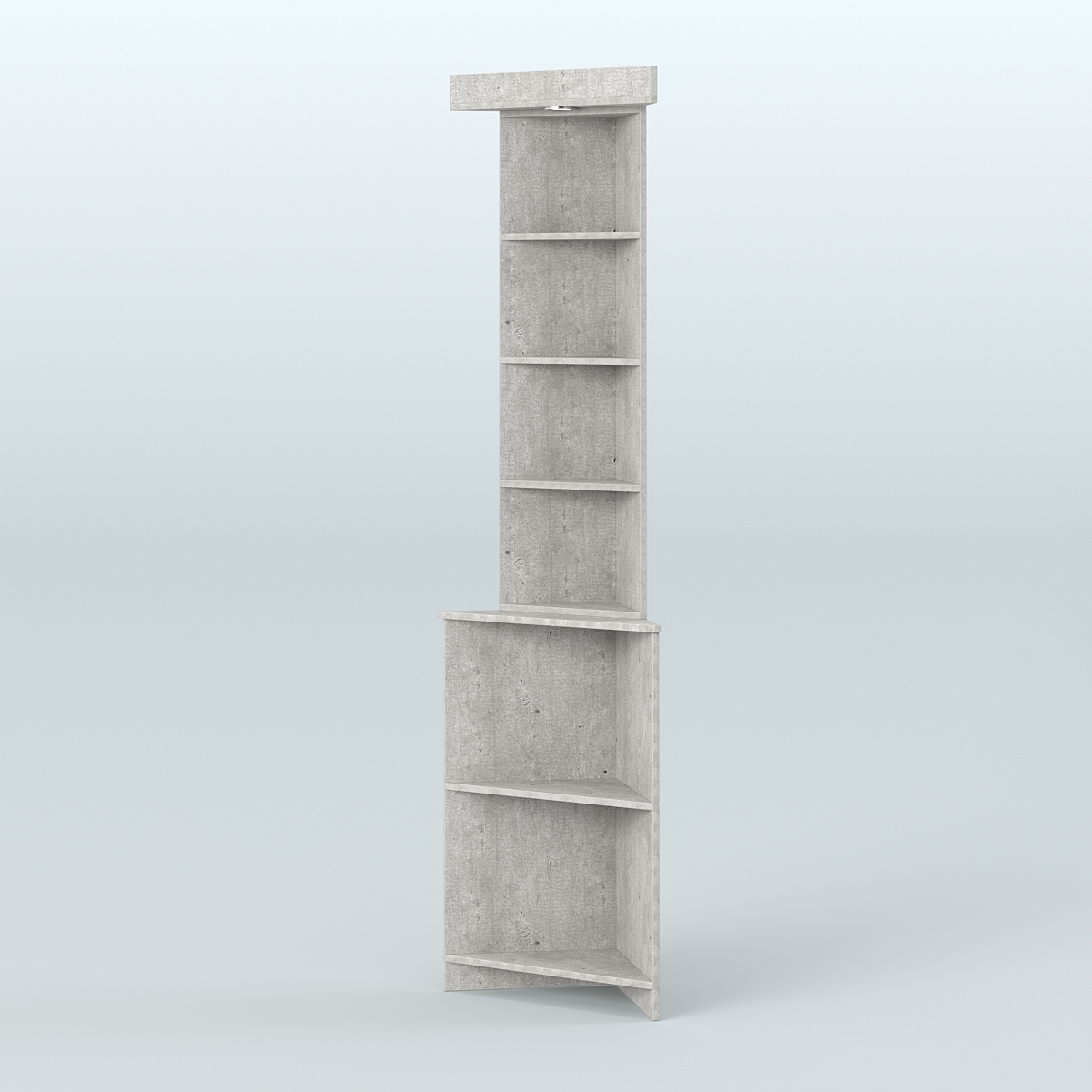 Витрина с каркасом из ДСП для чая и кофе угловая №4 (внешний угол) Метрополитан Грей