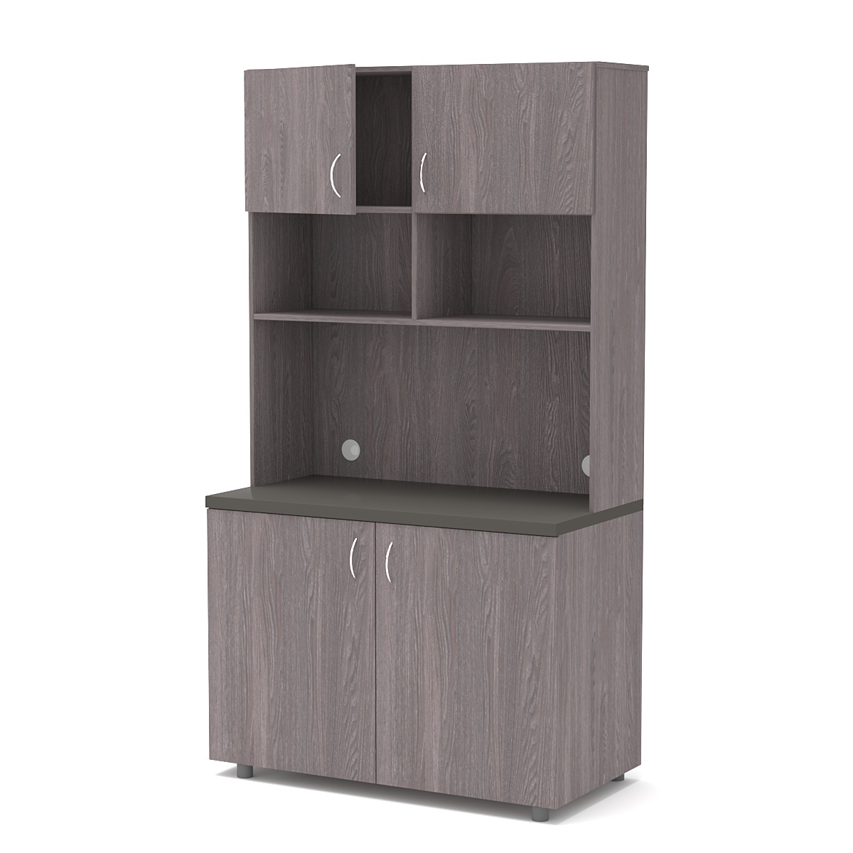 Офисная мини-кухня Индиго №6 Ясень Анкор темный