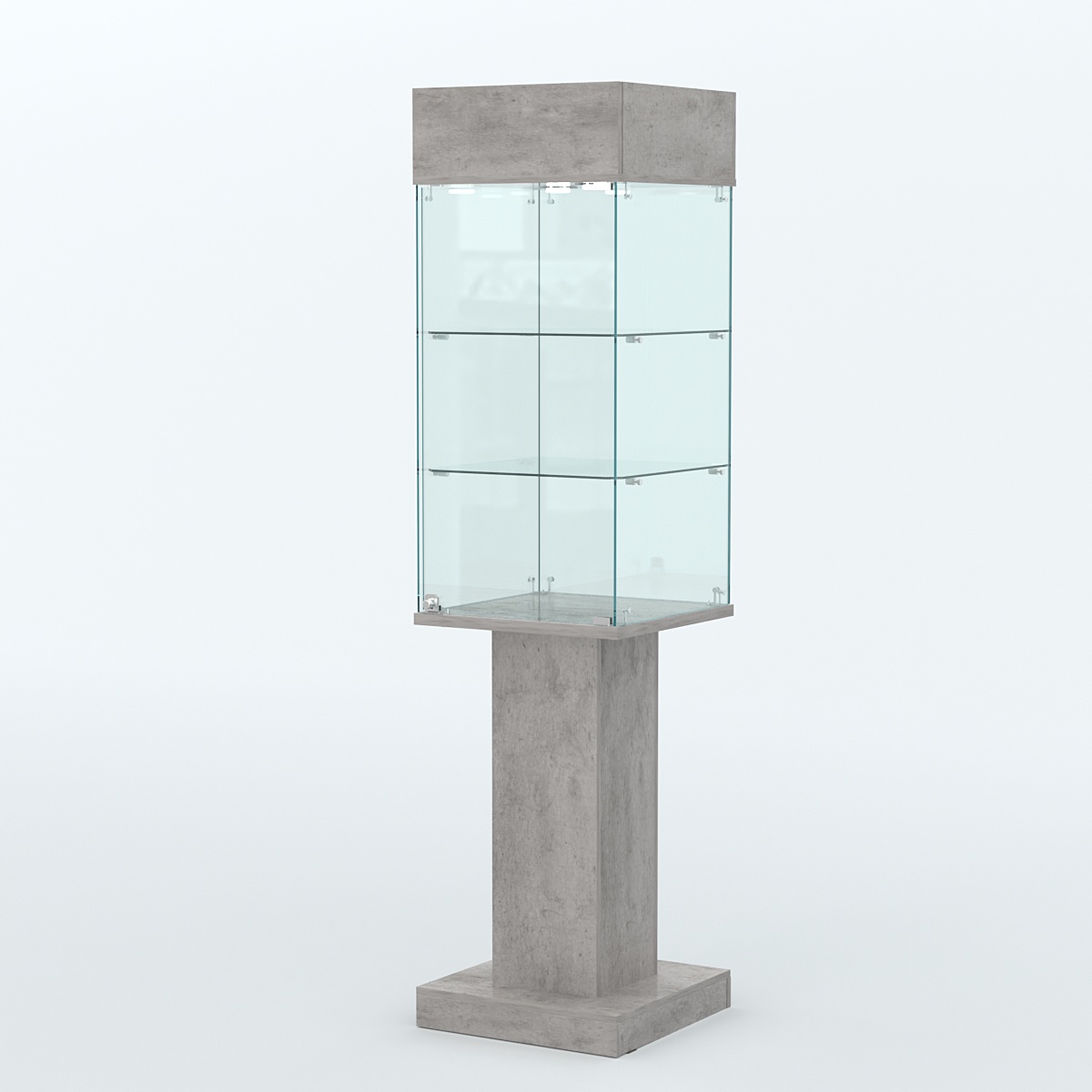 Витрина для музеев "Коллекция" №24 Бетон Чикаго светло-серый F186 ST9