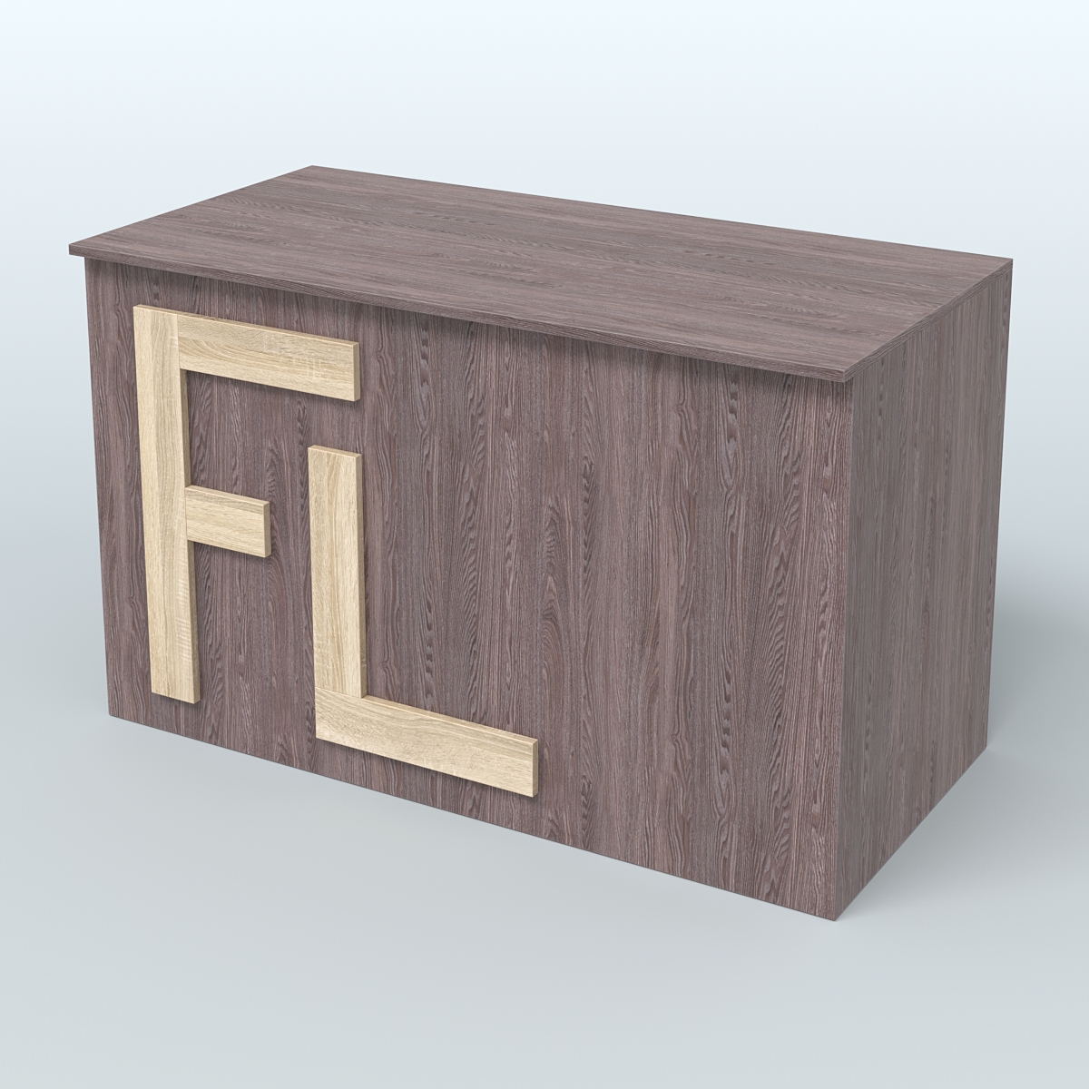 Ресепшн-стол "Фаберлинк"  Ясень Анкор темный и Дуб Сонома