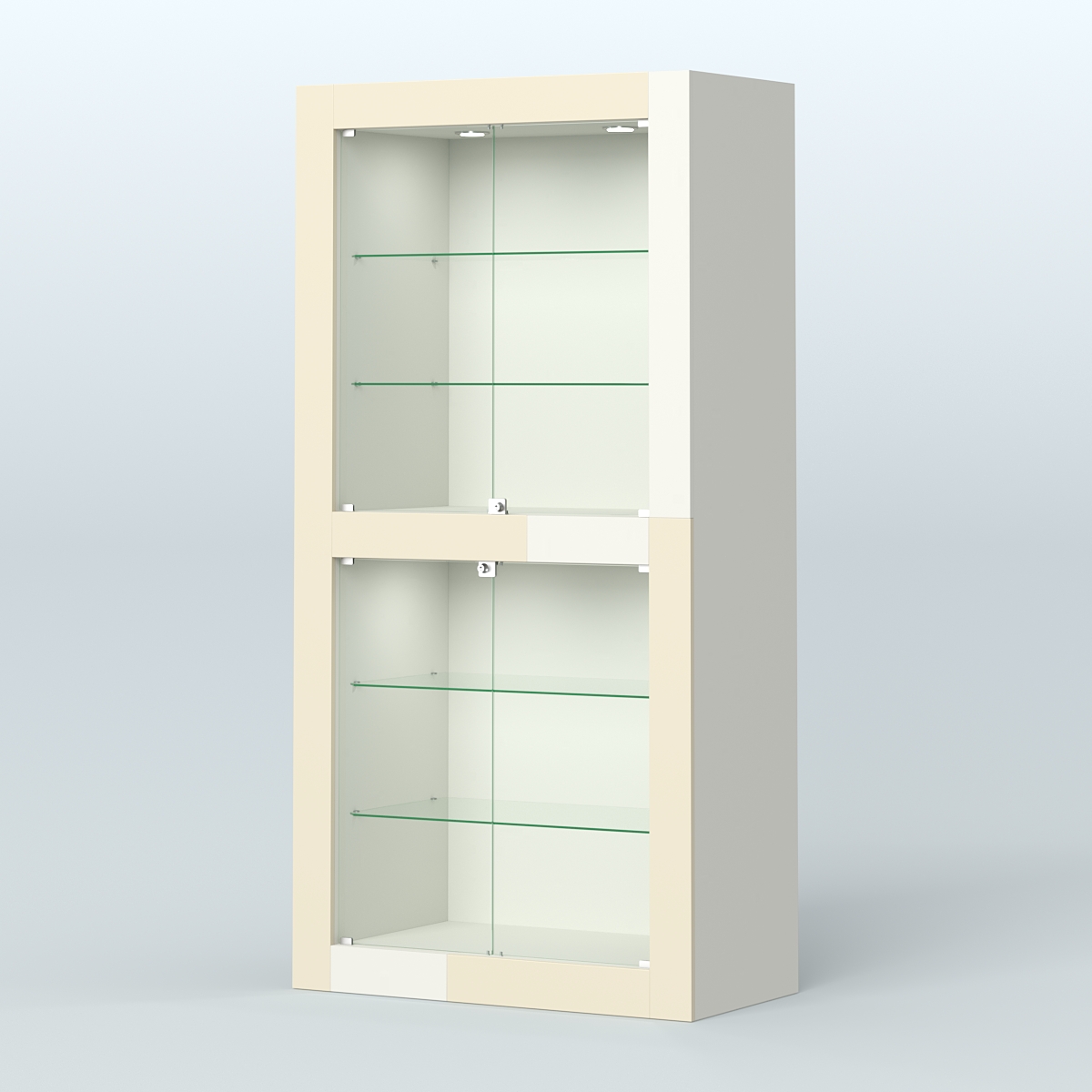 Витрина "Фаберлинк" №1 Белый + Крем Вайс