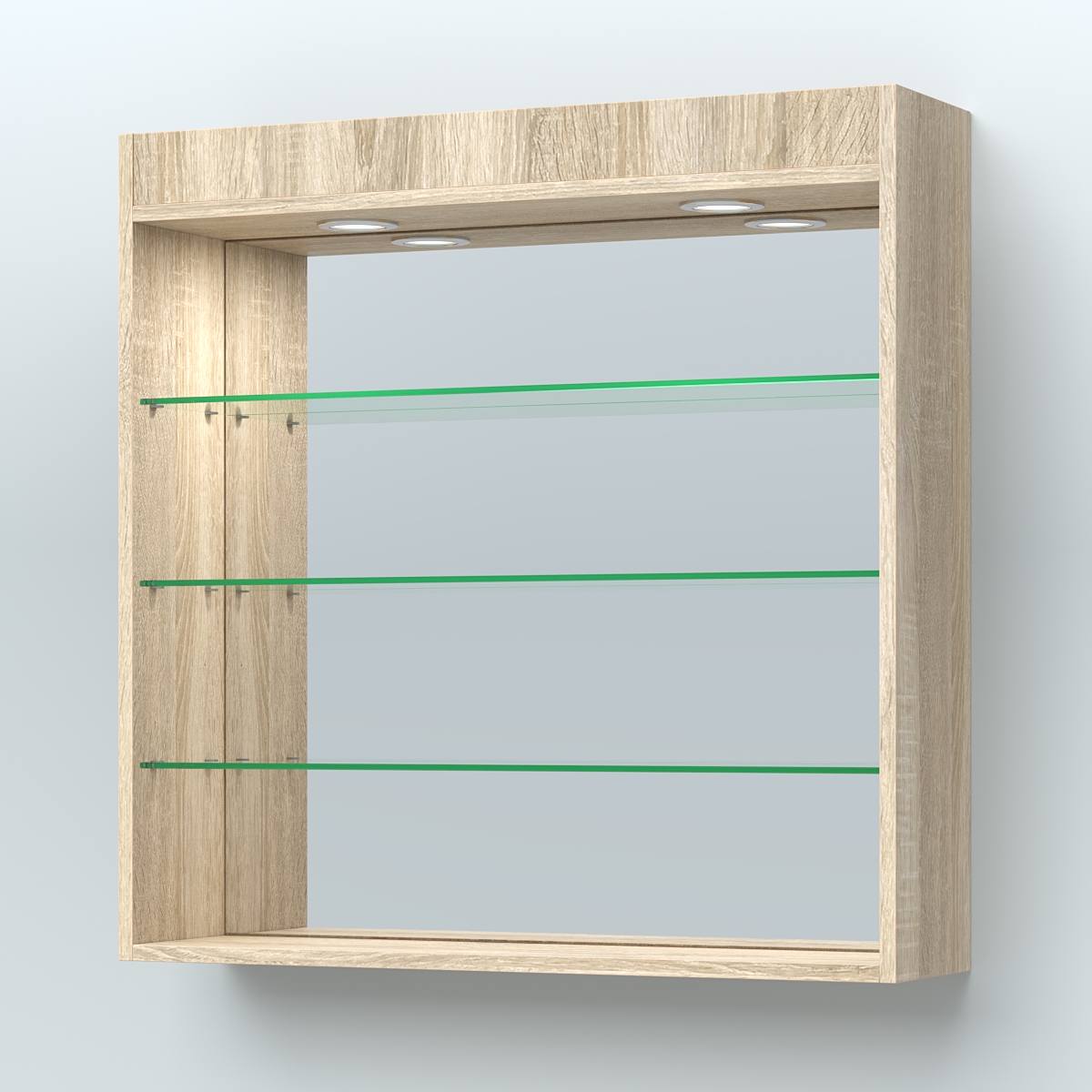 Витрина настенная "Фаберлинк" Дуб Сонома