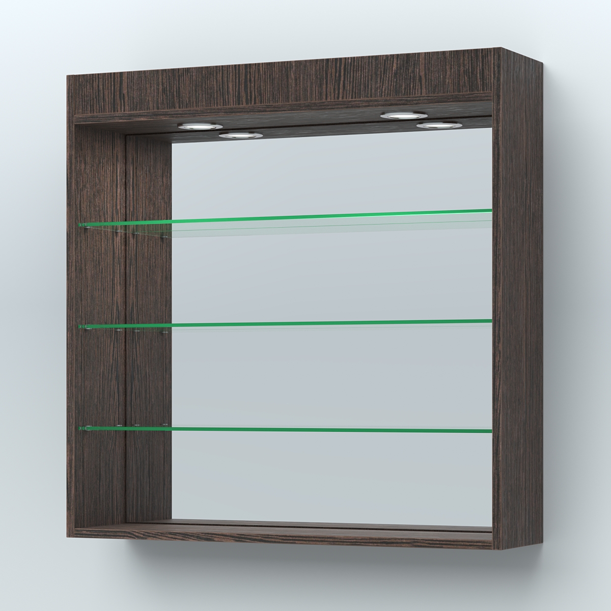 Витрина настенная "Фаберлинк" Дуб Венге