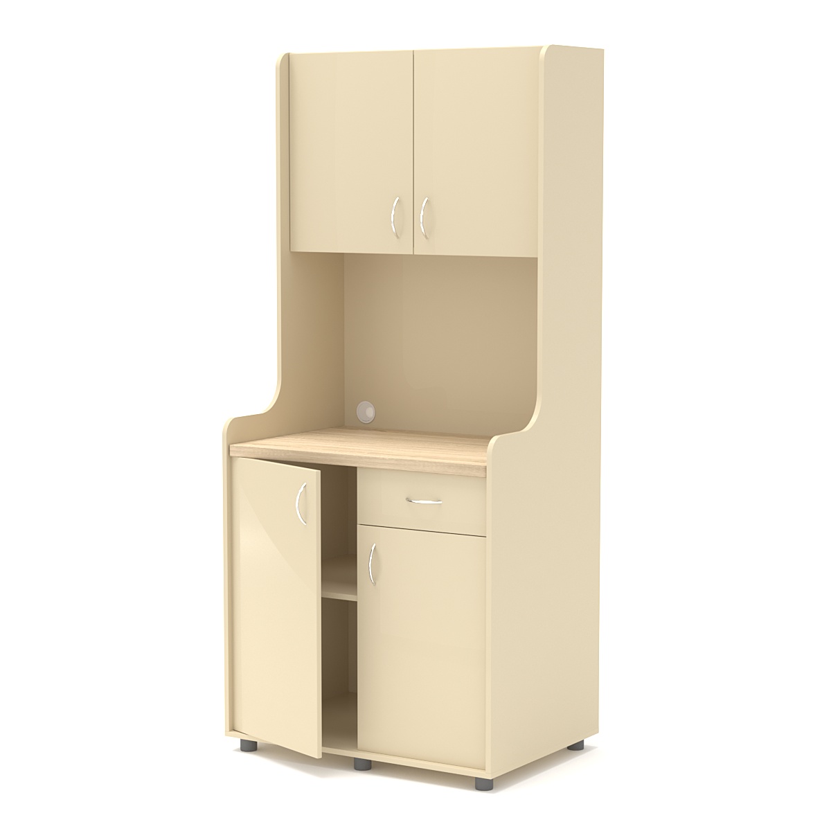 Офисная мини-кухня ЭЛЕГИЯ №1А Крем Вайс