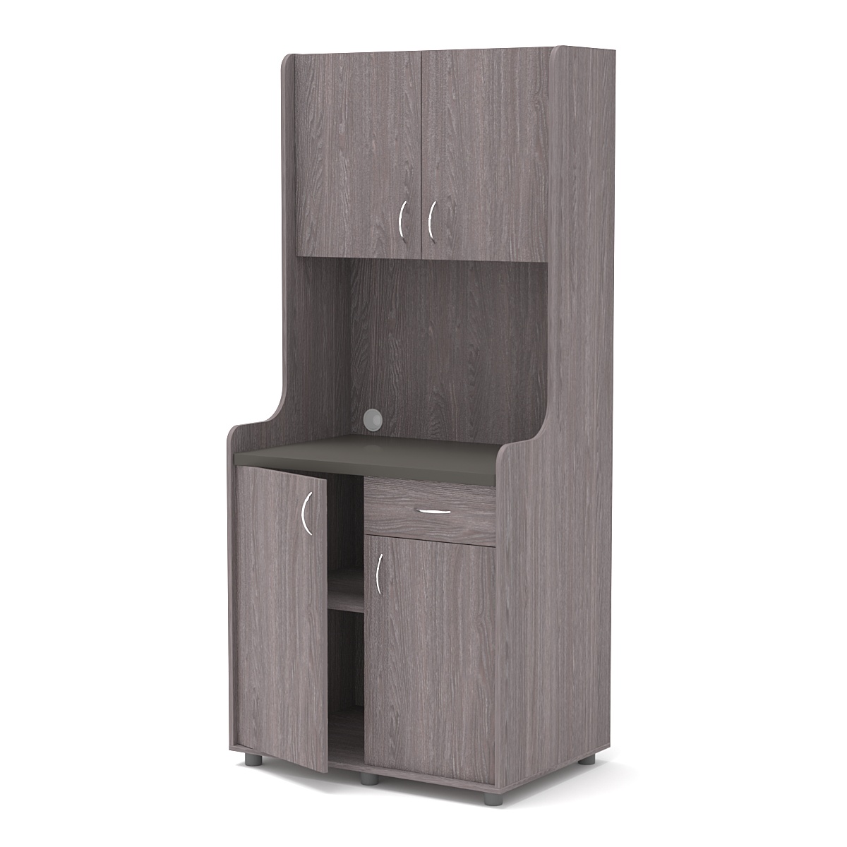 Офисная мини-кухня ЭЛЕГИЯ №1А Ясень Анкор темный