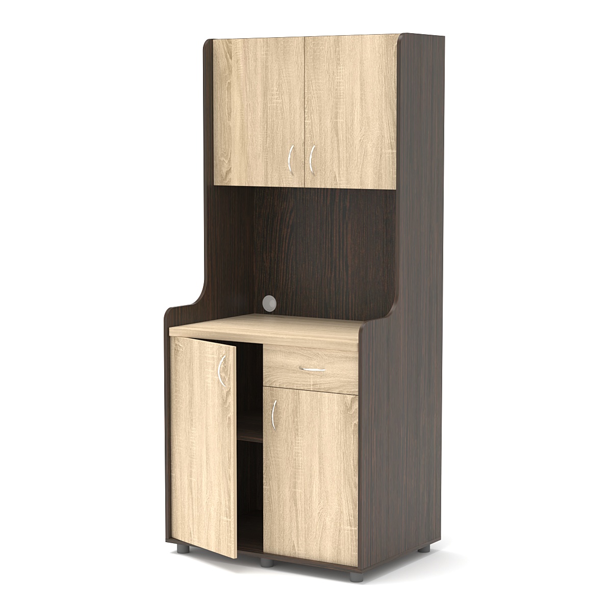 Офисная мини-кухня ЭЛЕГИЯ №1А Дуб Венге и Дуб Сонома