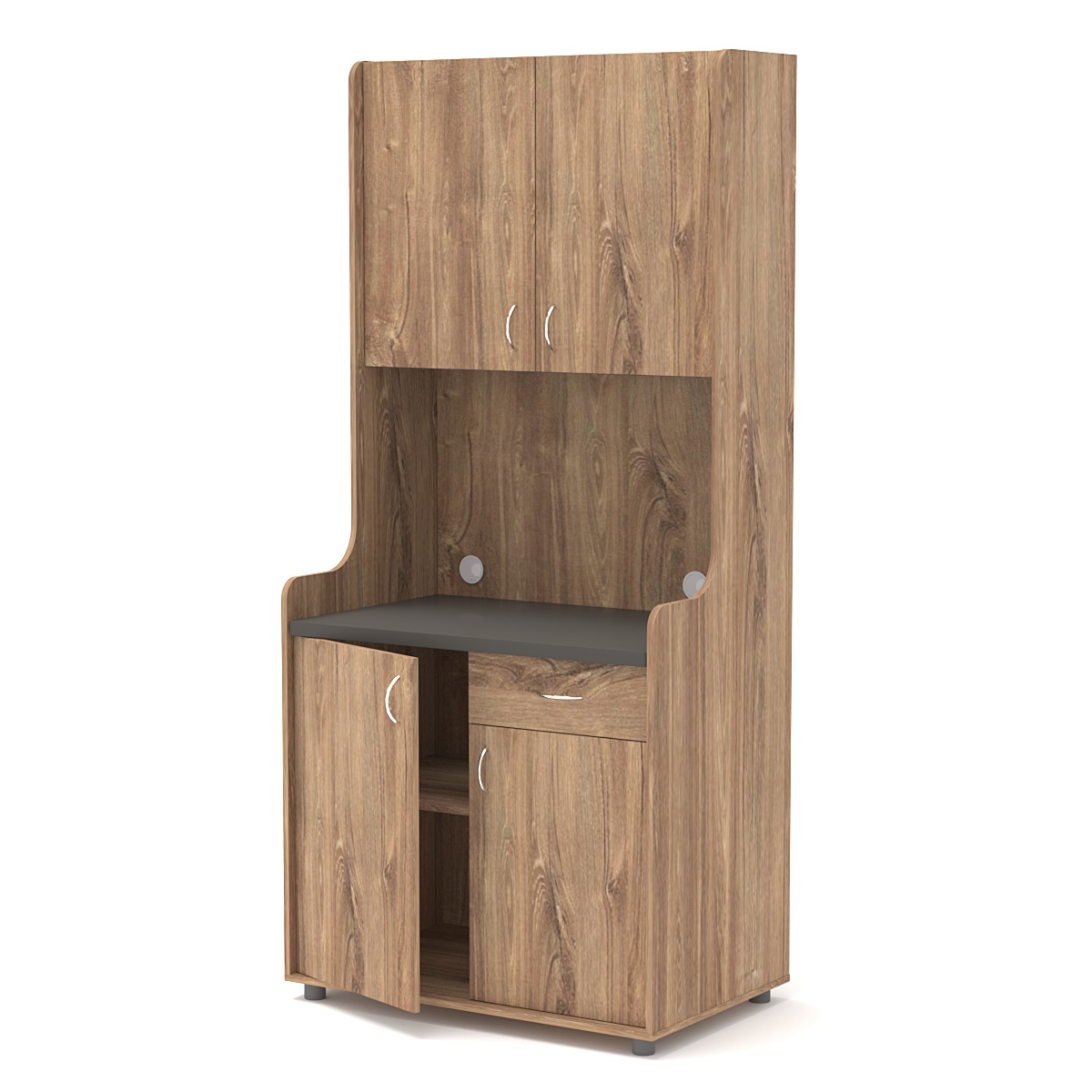 Офисная мини-кухня ЭЛЕГИЯ №2А Дуб Канзас коричневый