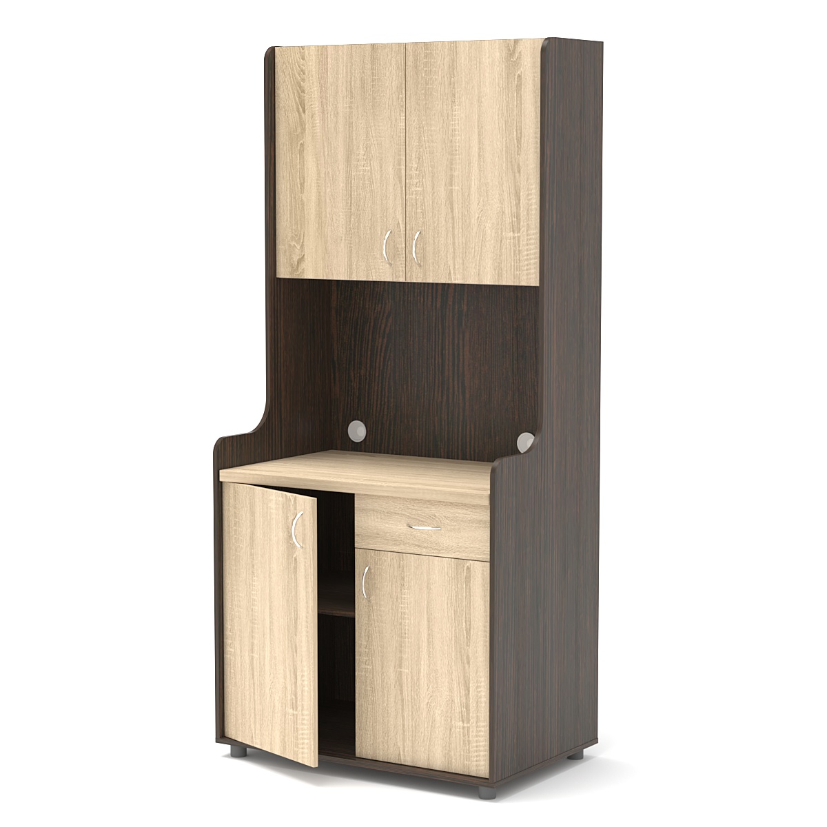 Офисная мини-кухня ЭЛЕГИЯ №2А Дуб Венге и Дуб Сонома