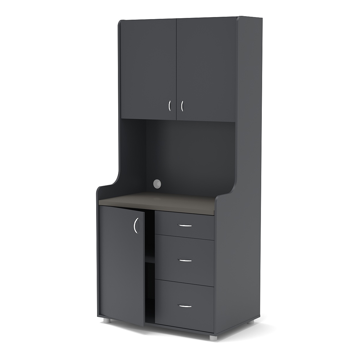 Офисная мини-кухня ЭЛЕГИЯ №3А Антрацит