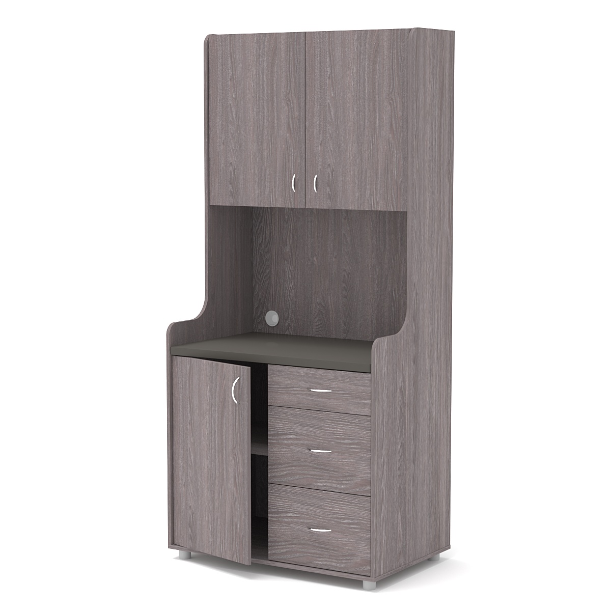 Офисная мини-кухня ЭЛЕГИЯ №3А Ясень Анкор темный