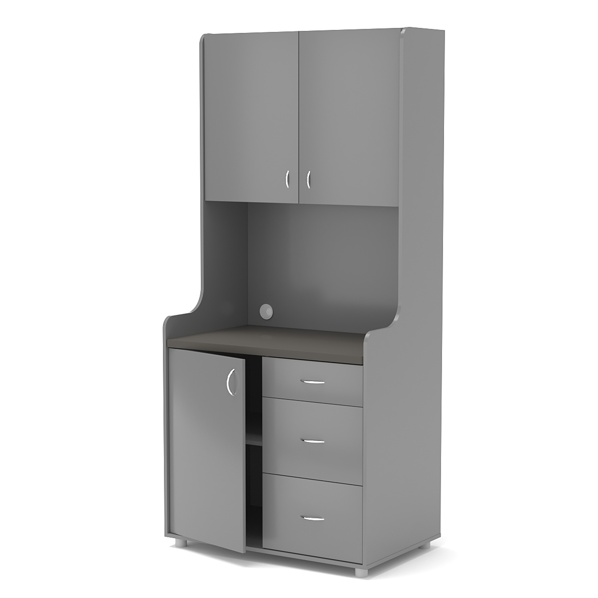 Офисная мини-кухня ЭЛЕГИЯ №3А Темно-Серый