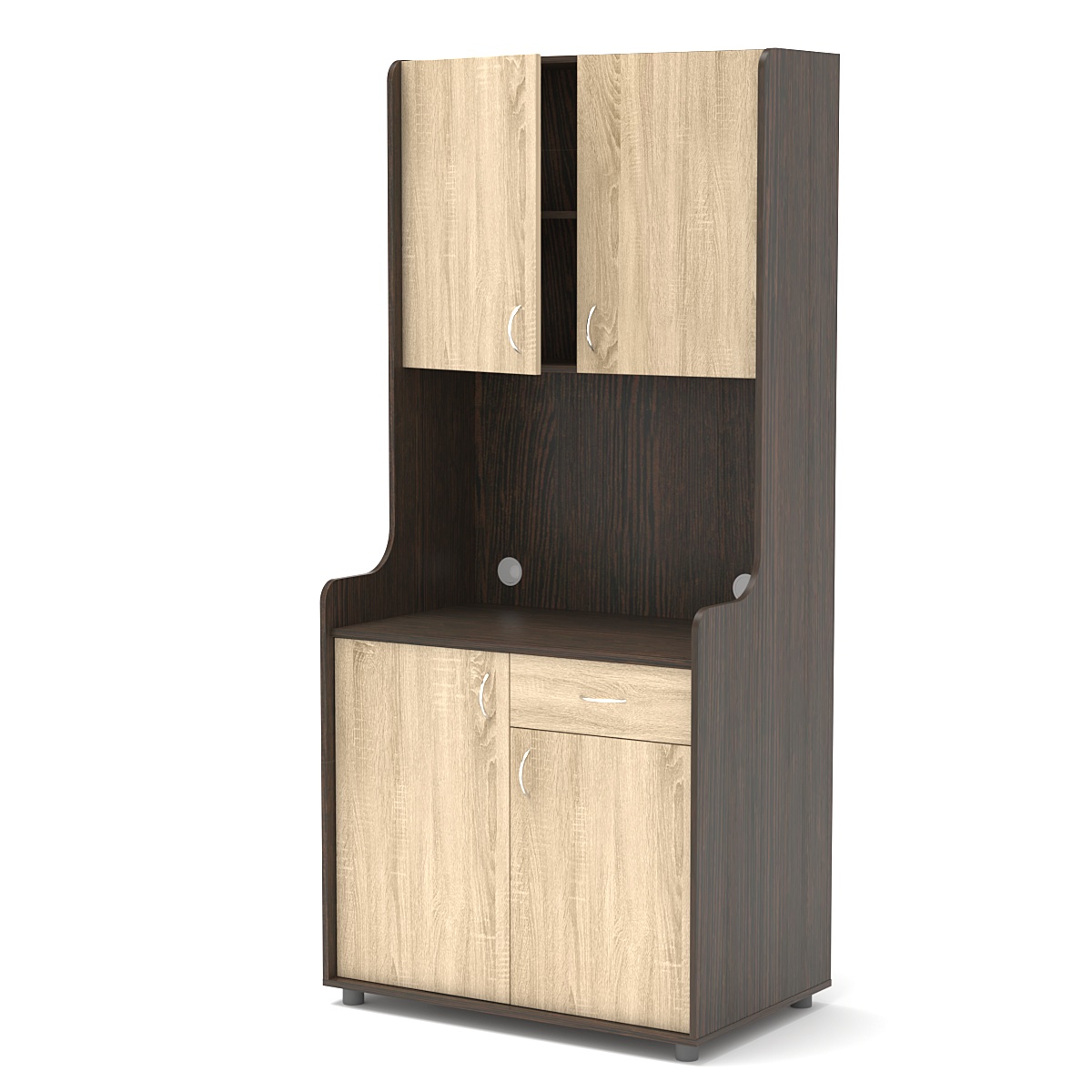 Офисная мини-кухня ЭЛЕГИЯ №2 Дуб Венге и Дуб Сонома