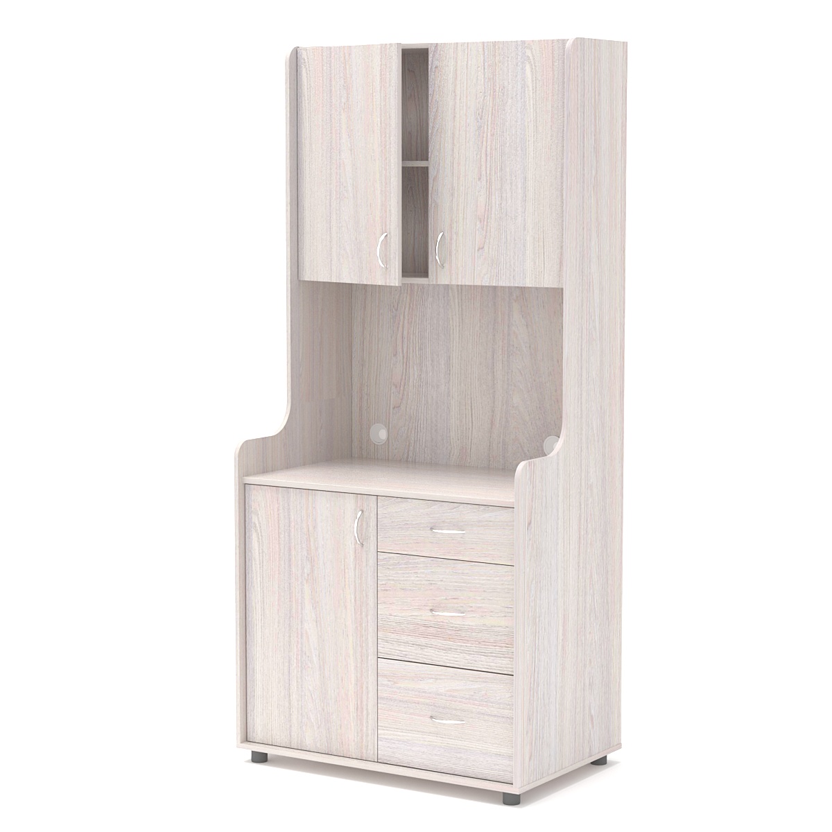 Офисная мини-кухня ЭЛЕГИЯ №2 Ясень Анкор светлый