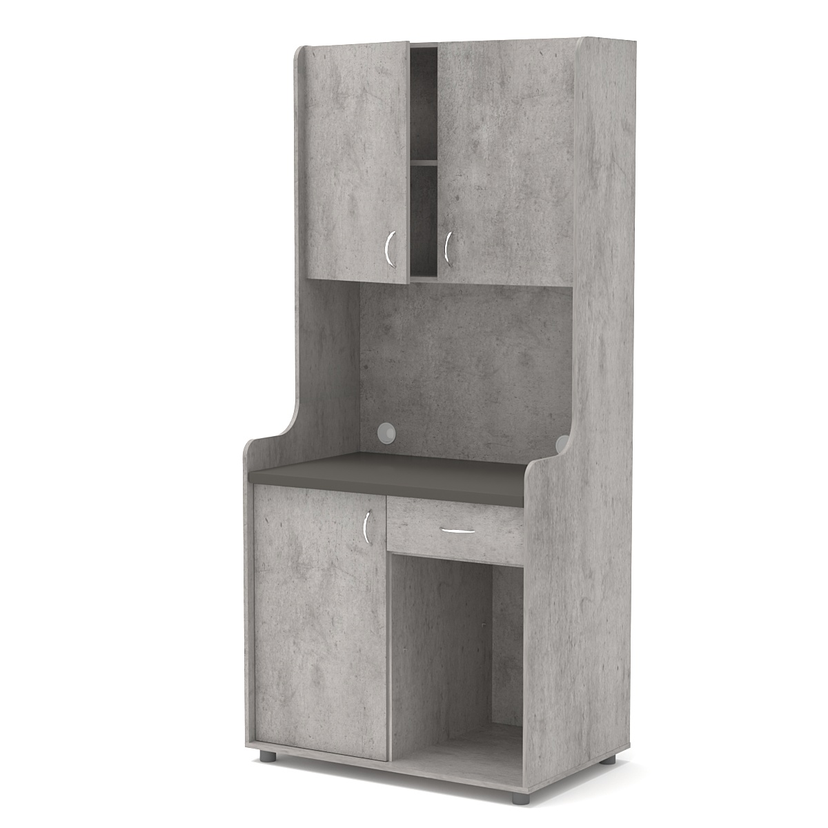 Офисная мини-кухня ЭЛЕГИЯ №5А Бетон Чикаго светло-серый F186 ST9