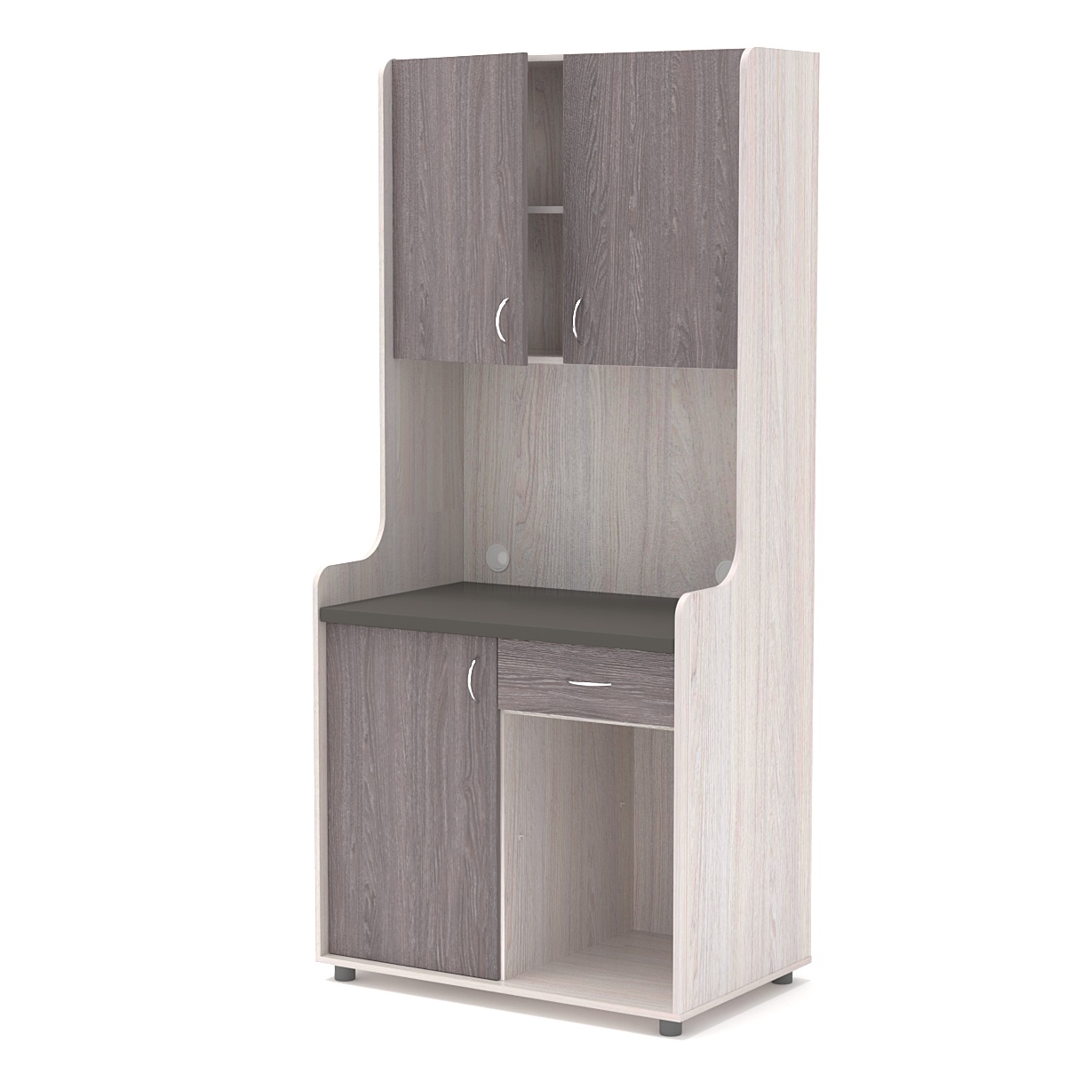 Офисная мини-кухня ЭЛЕГИЯ №5А Ясень Анкор светлый + Ясень Анкор темный