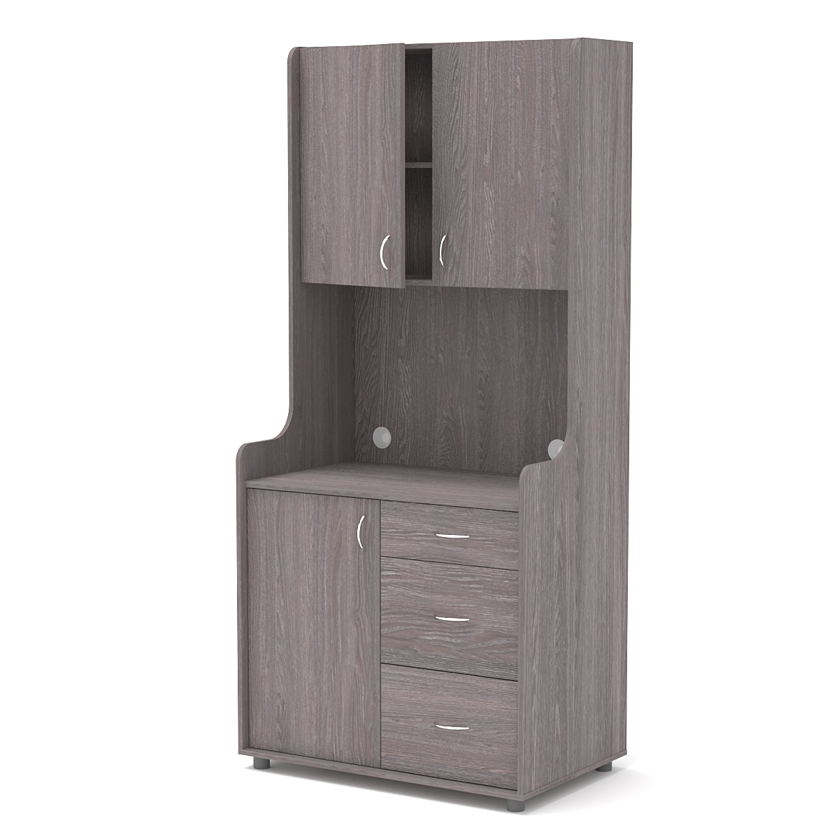 Офисная мини-кухня ЭЛЕГИЯ №3 Ясень Анкор темный