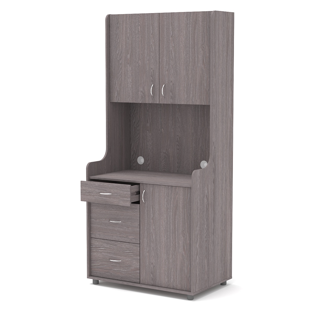 Офисная мини-кухня ЭЛЕГИЯ №4 Ясень Анкор темный