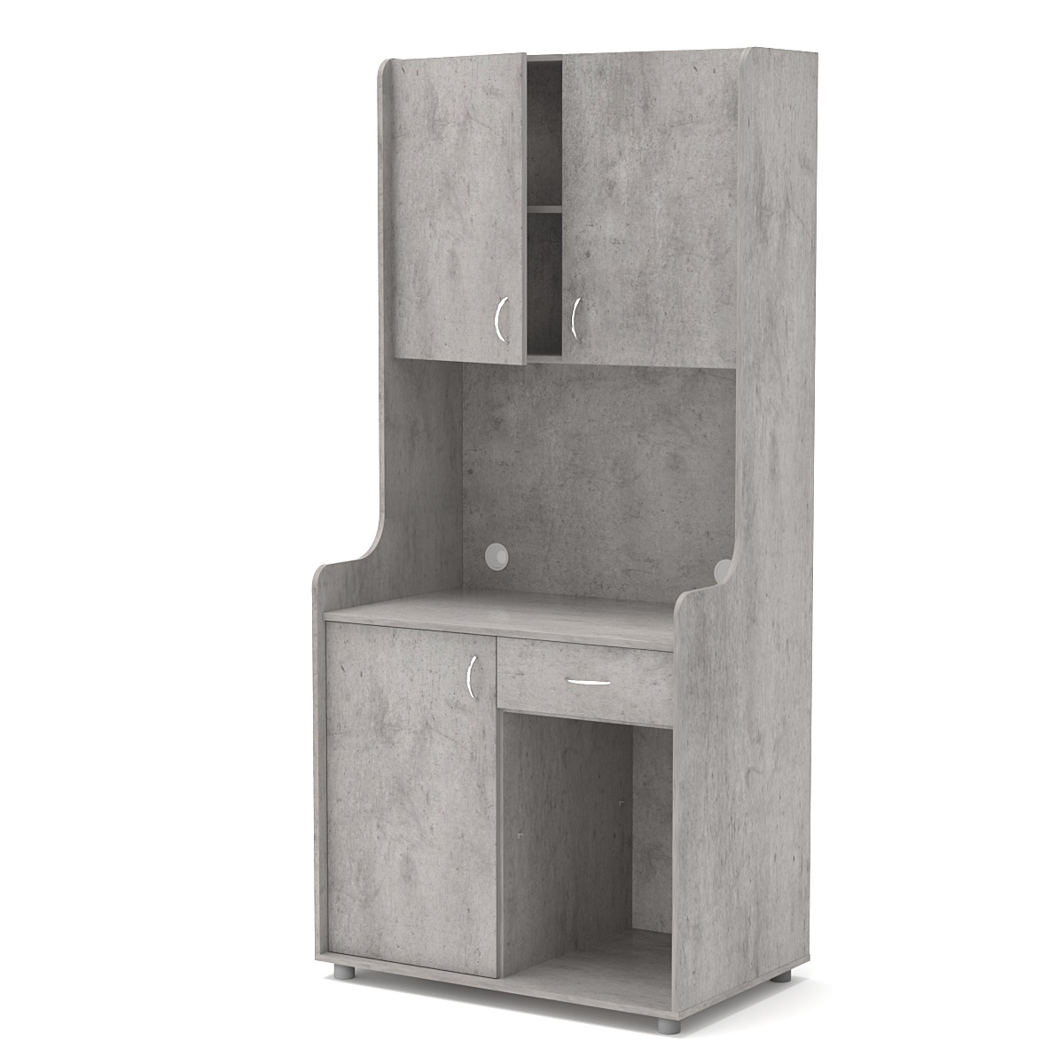 Офисная мини-кухня ЭЛЕГИЯ №5 Бетон Чикаго светло-серый F186 ST9