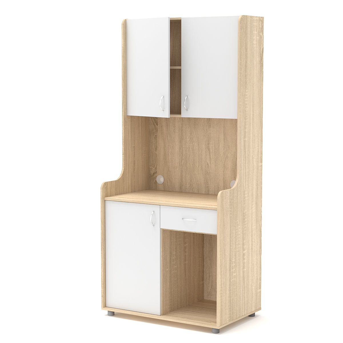 Офисная мини-кухня ЭЛЕГИЯ №5 Дуб Сонома + Белый