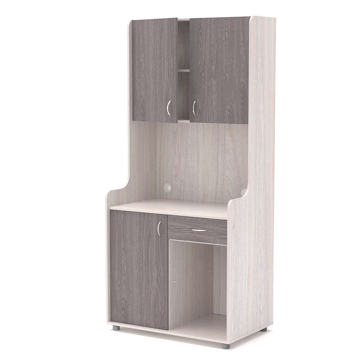 Офисная мини-кухня ЭЛЕГИЯ №5 Ясень Анкор светлый + Ясень Анкор темный