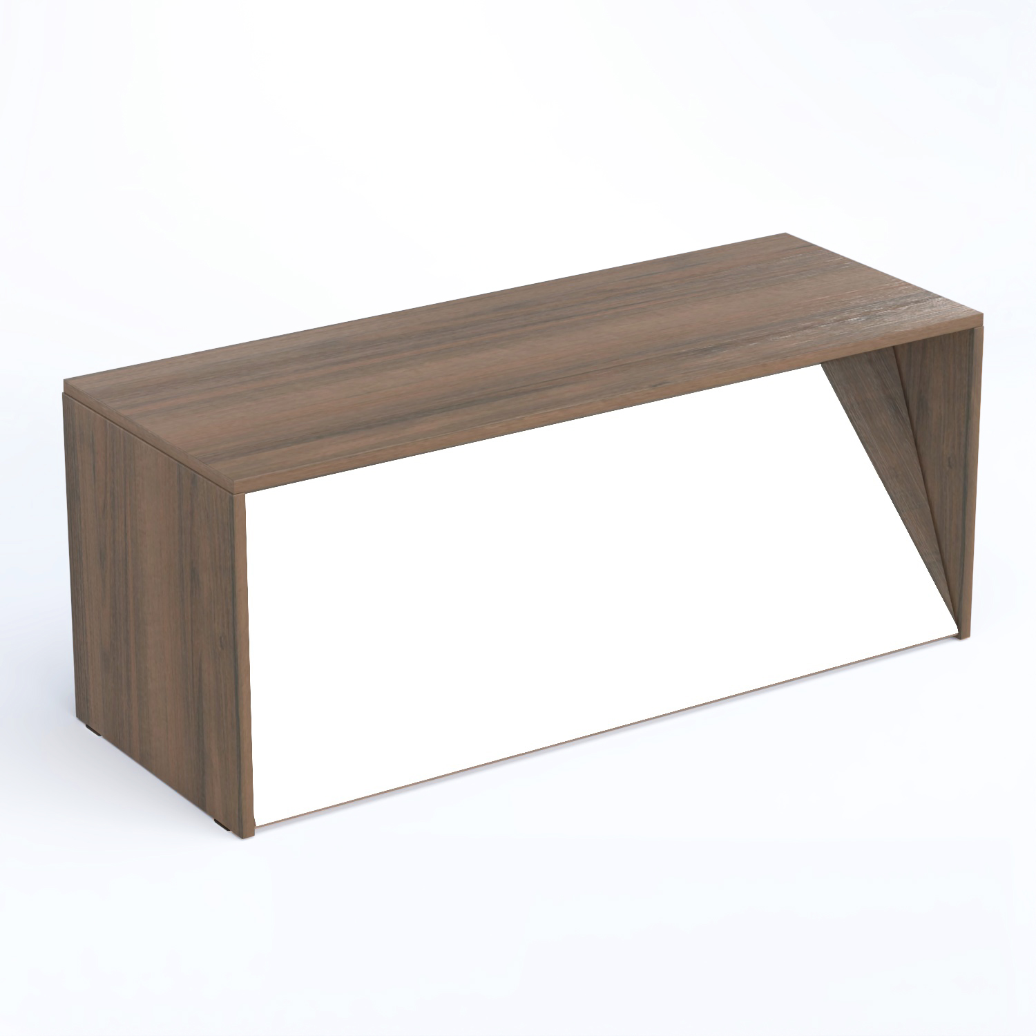Пуфик из ДСП с зеркалами №1 Орех