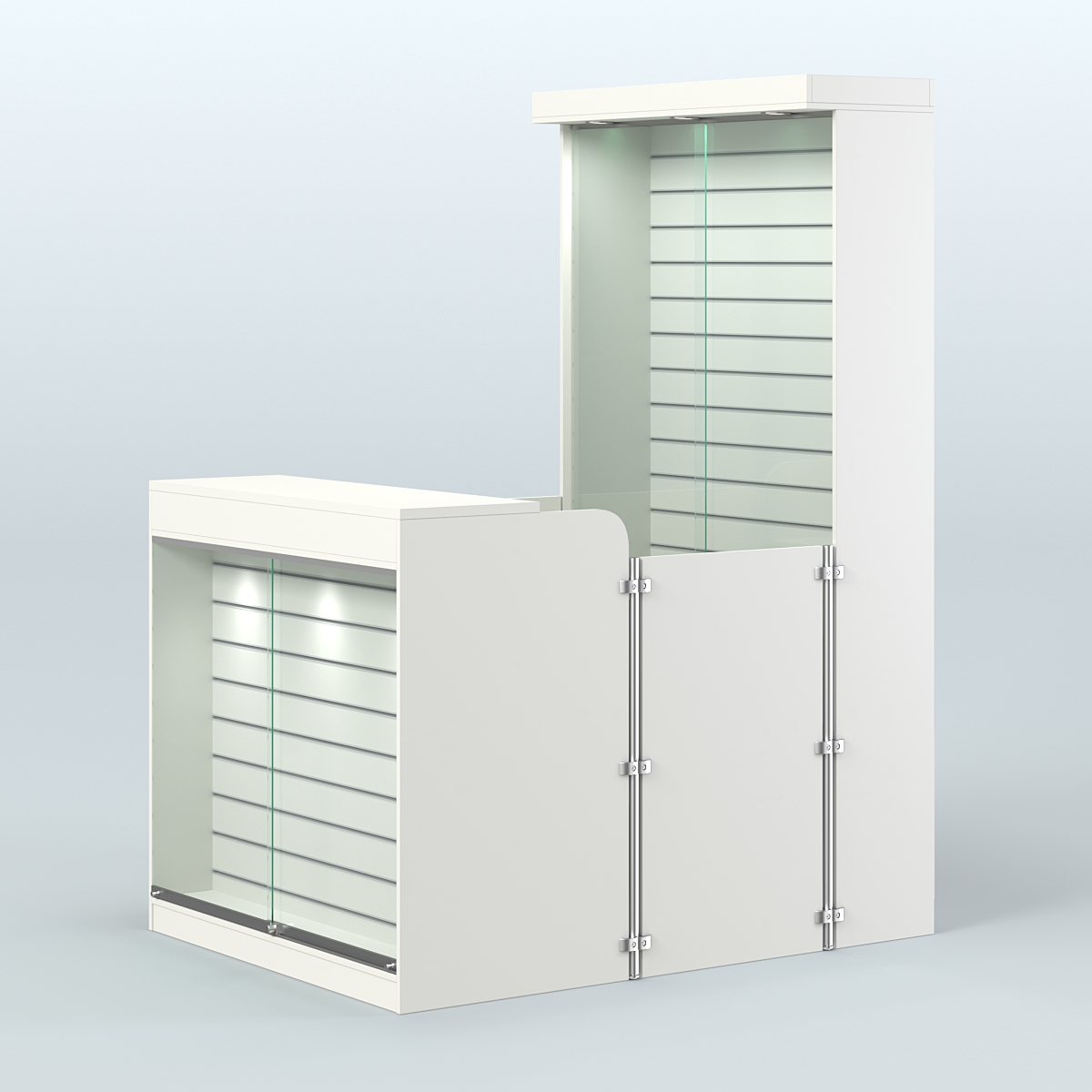 Мини павильон для торговли оборудованный эко-панелями СЛОТ №12 (2 кв.м) Белый