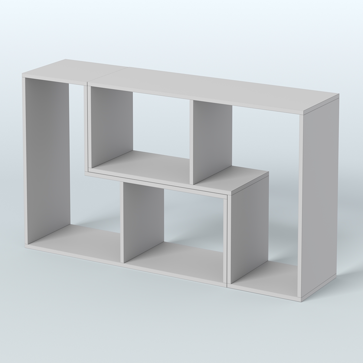 Торговый стеллаж Лофт №1 малый двухмодульный Серый