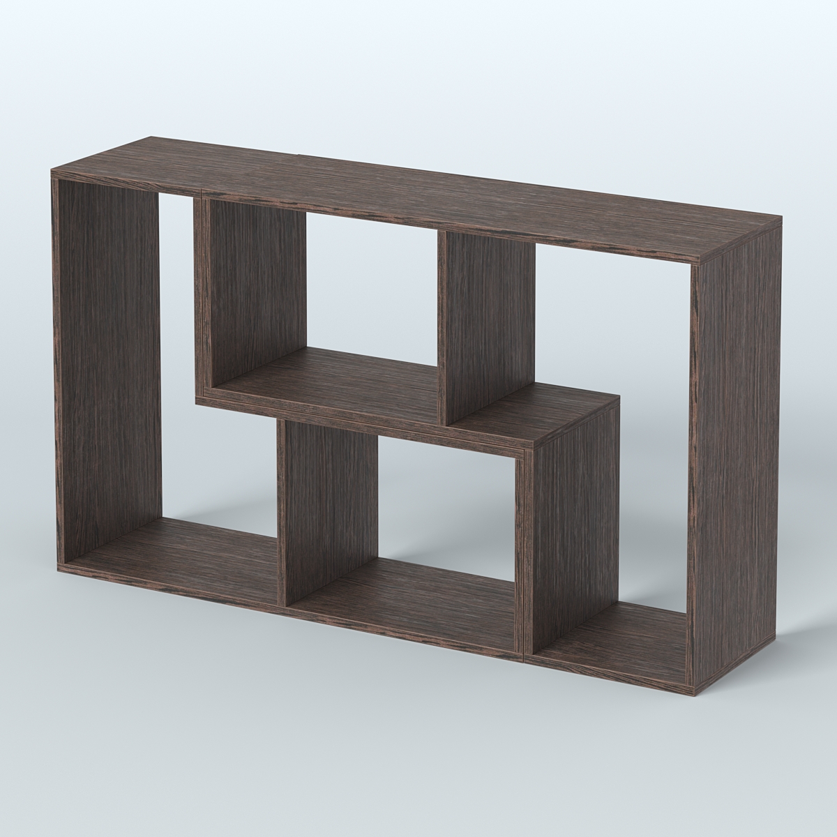 Торговый стеллаж Лофт №1 малый двухмодульный Дуб Венге