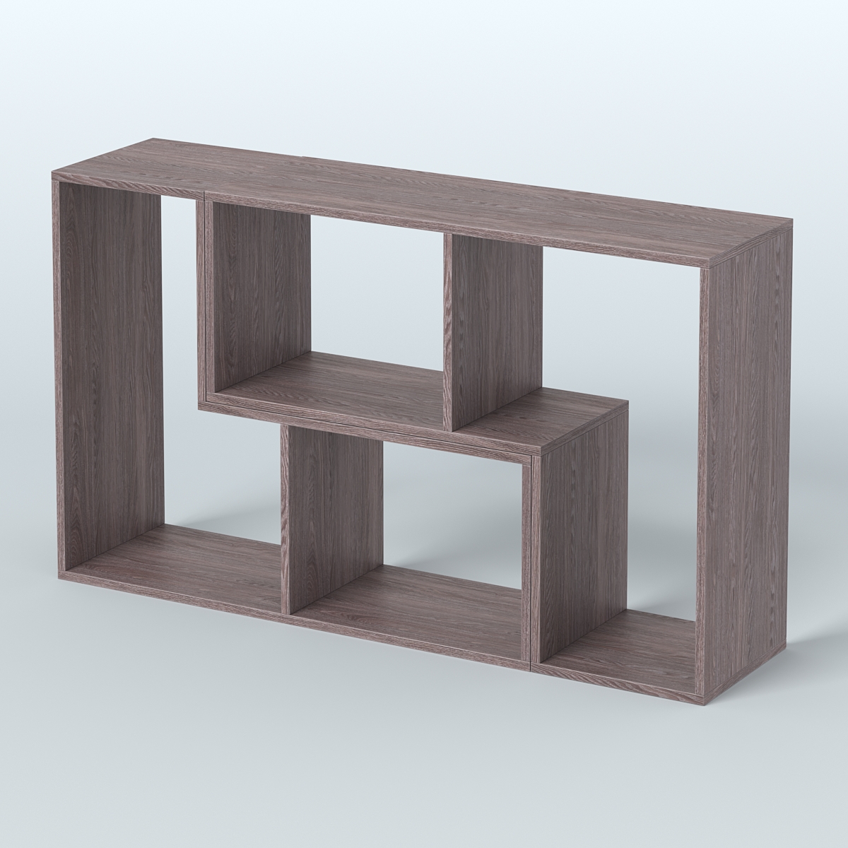 Торговый стеллаж Лофт №1 малый двухмодульный Ясень Анкор темный