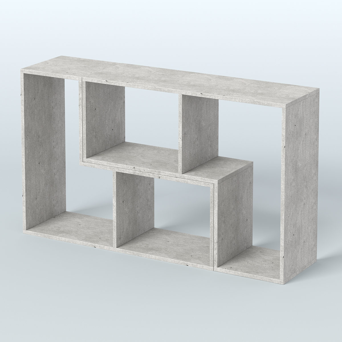 Торговый стеллаж Лофт №1 малый двухмодульный Метрополитан Грей