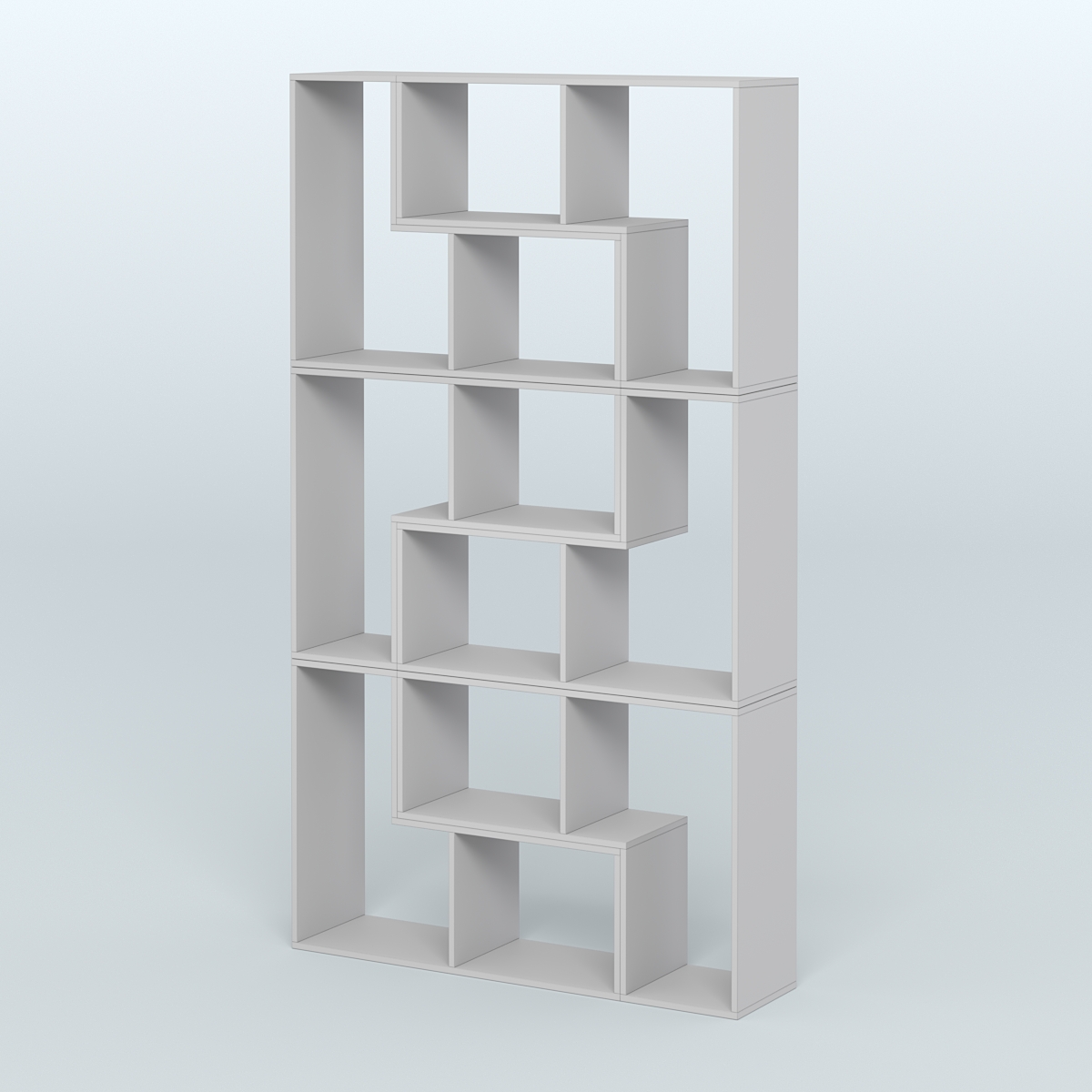 Высокий торговый стеллаж Лофт №3 шестимодульный Серый