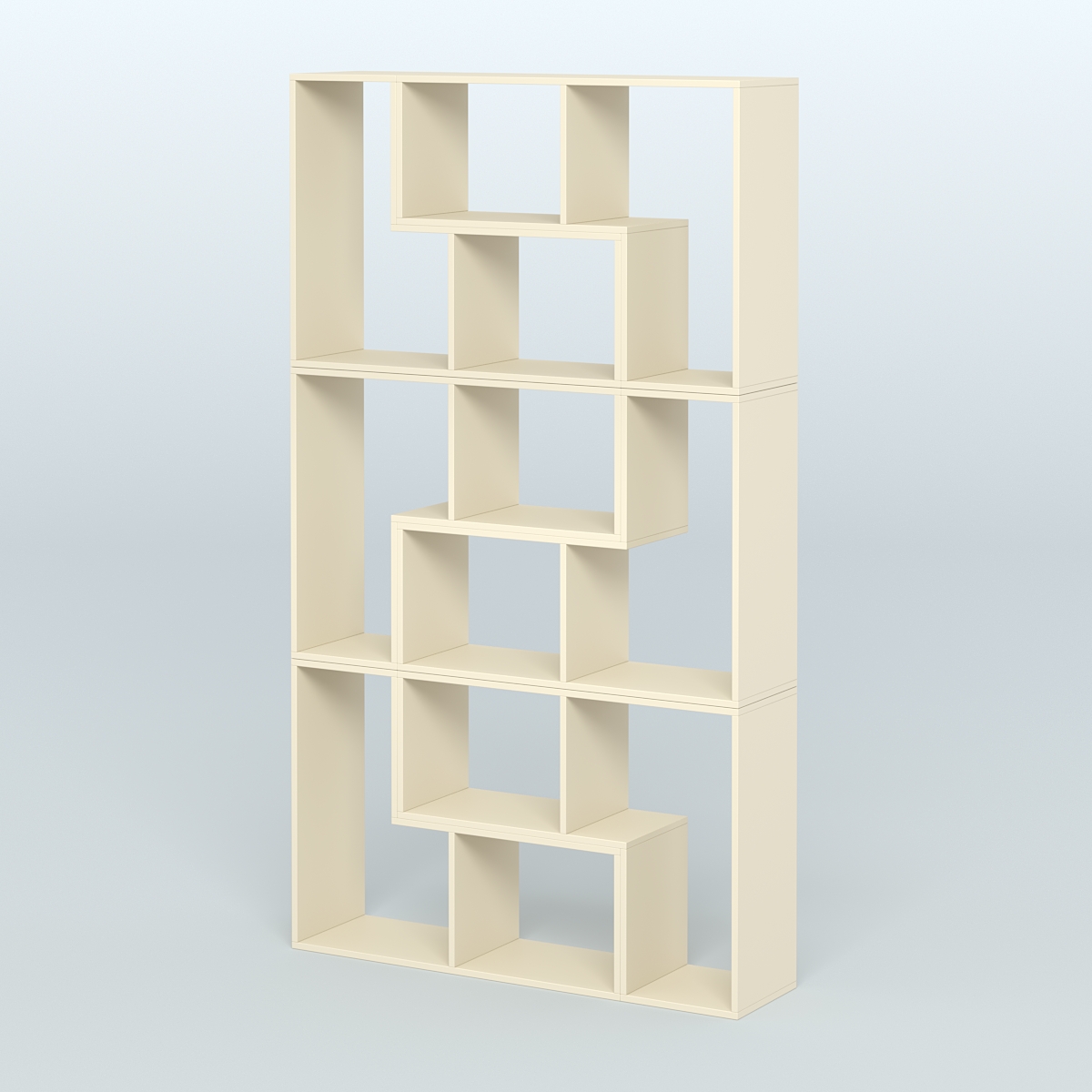 Высокий торговый стеллаж Лофт №3 шестимодульный Крем Вайс