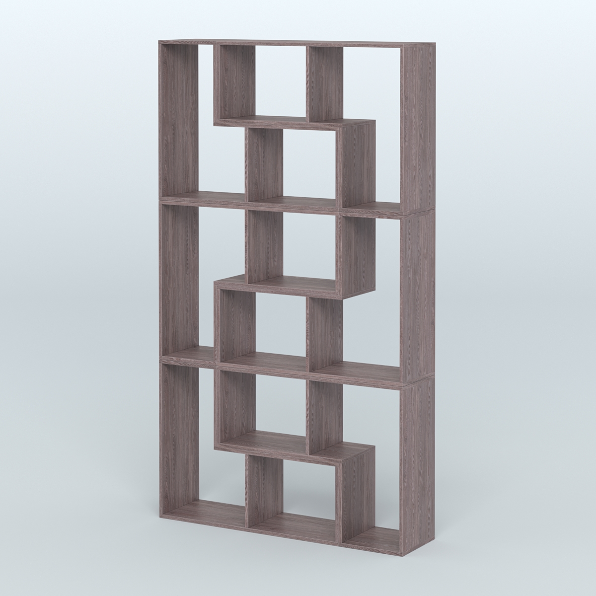 Высокий торговый стеллаж Лофт №3 шестимодульный Ясень Анкор темный