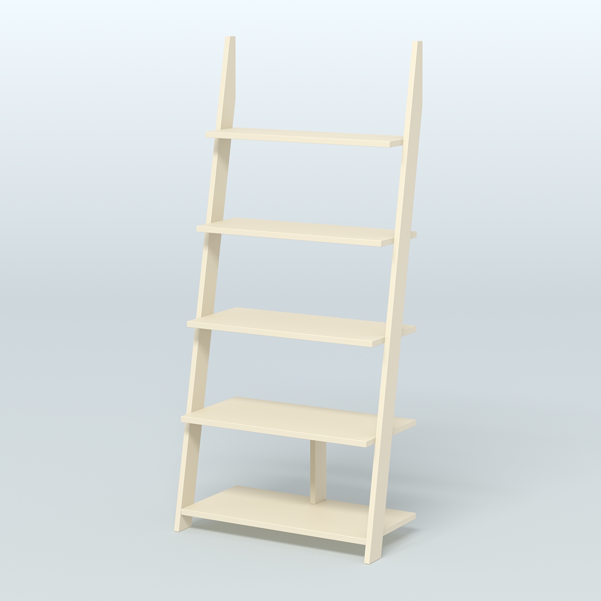 Торговая пристенная стойка ЛОФТ с пятью полками №1-950 Крем Вайс