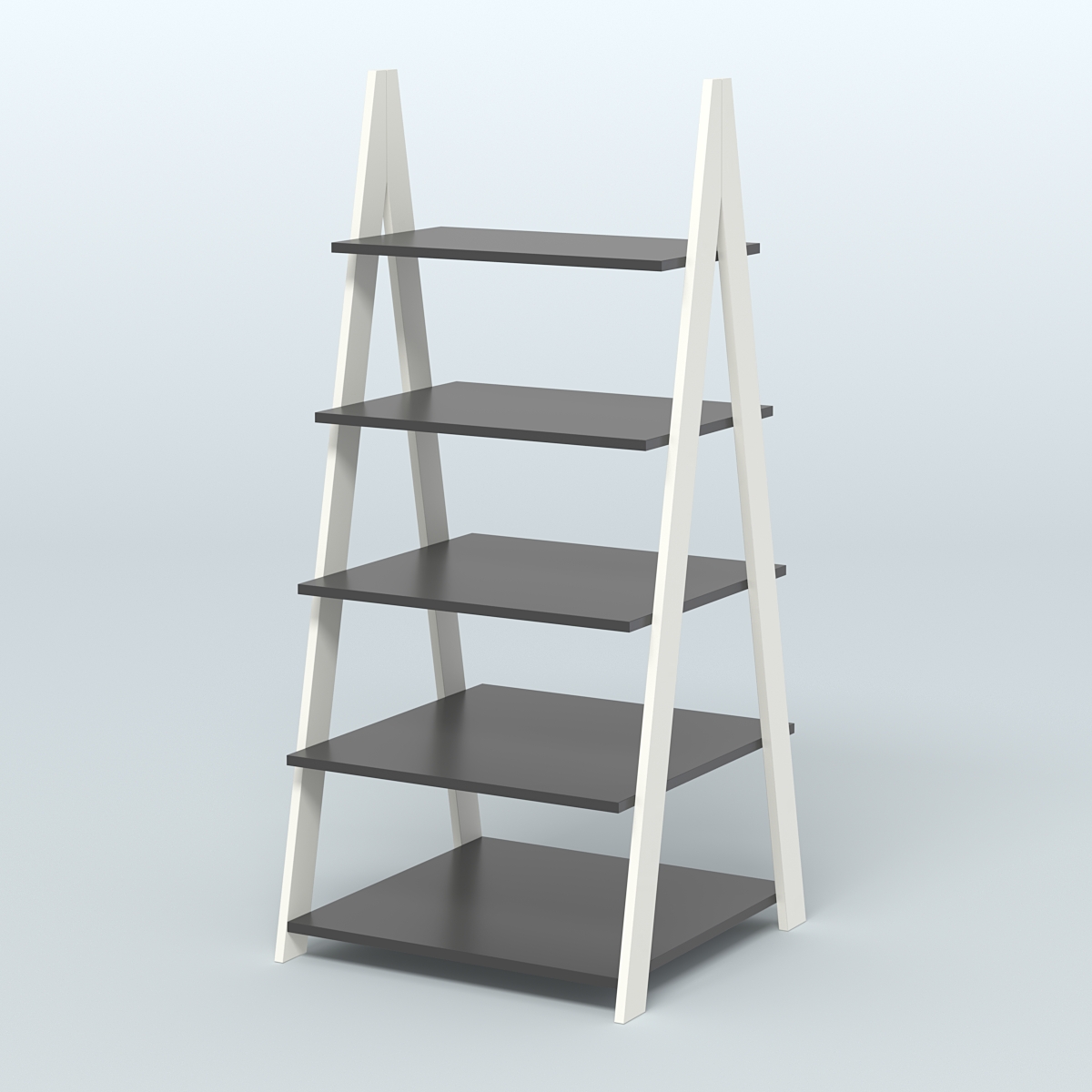 Торговая двусторонняя стойка ЛОФТ №3-950 с широкими полками Белый и Черный