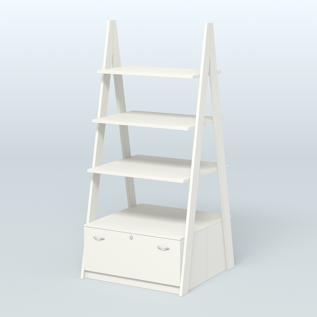 Торговая двусторонняя стойка ЛОФТ №4-950 с двумя тумбами Т-16 Белый