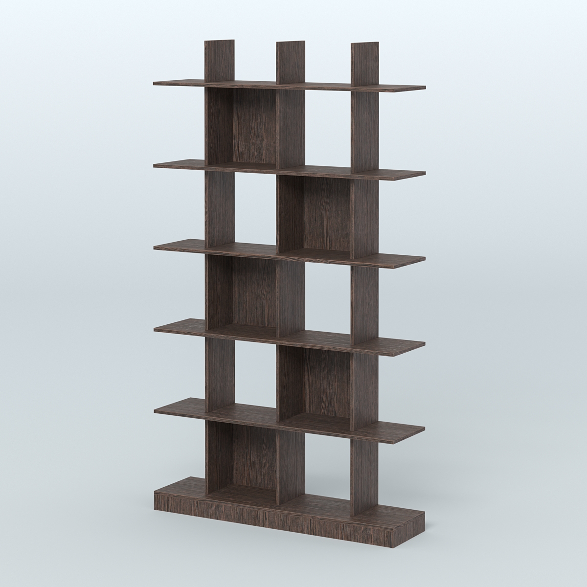 Торговый стеллаж Лофт №4 с ячейками Дуб Венге