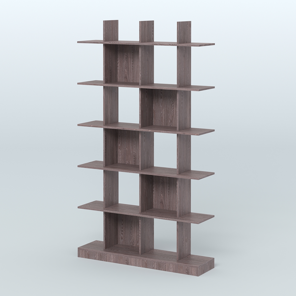 Торговый стеллаж Лофт №4 с ячейками Ясень Анкор темный